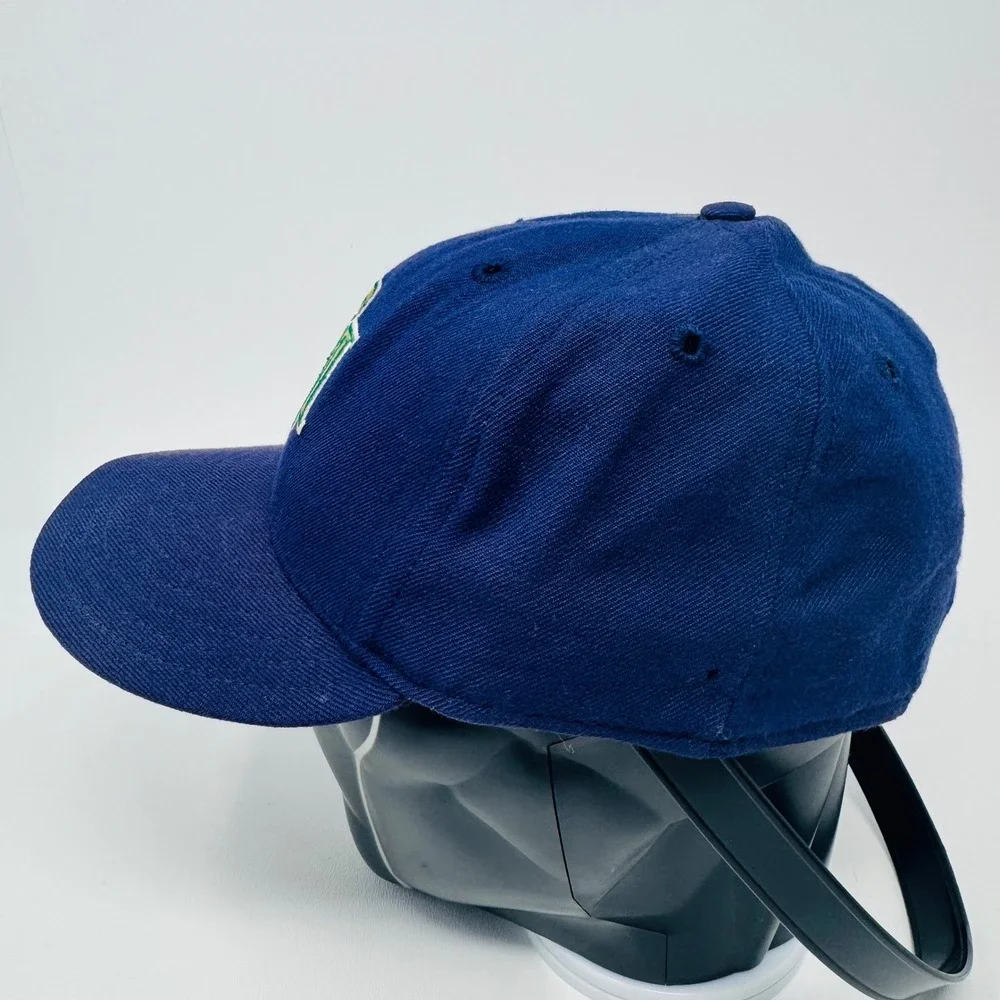VTG Milwaukee Brewers Hat 7 3/8 NewEra 5950 Baseball Blue‎ MLB Diamond US Made
